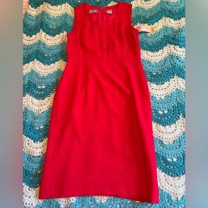 Liz Claiborne Vibrant Red Midi Dress